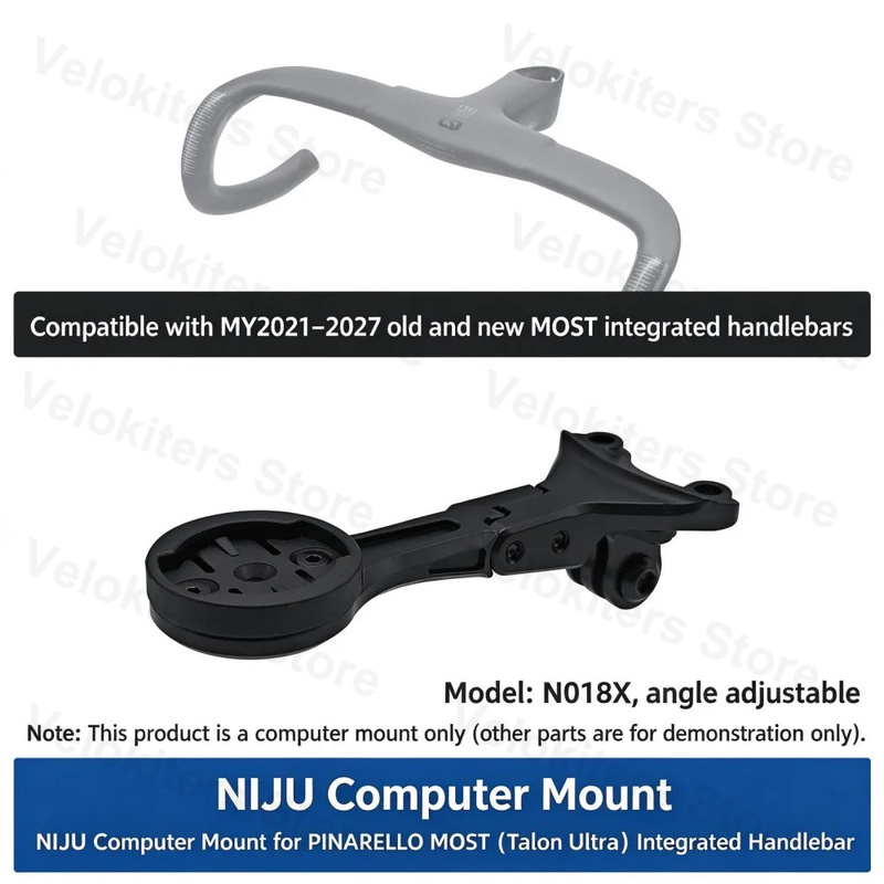 Out Front Bike Computer Mount Garmin - Compatible with MOST Integrated Handlebar Out-Front