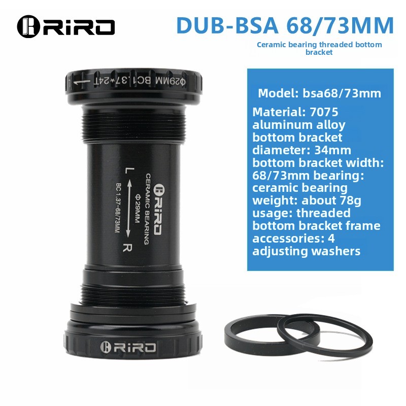 Ceramic Bearing Bottom Bracket Bb86 - RIRO Ceramic Bottom Bracket BSA Threaded