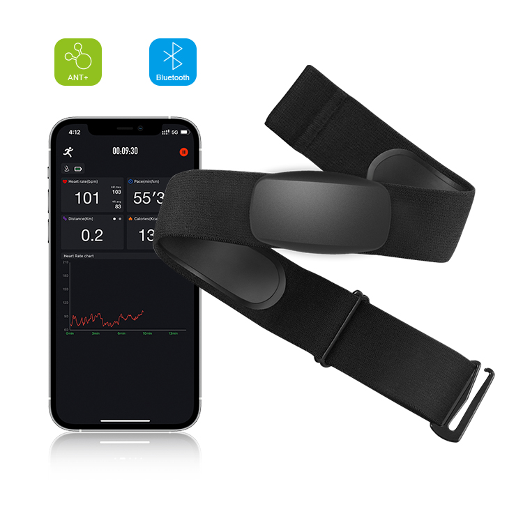 BLE5.0 ANT+ Heart Rate Monitor - đánh giá và giá Heart Rate Monitor Chest Strap Ant+