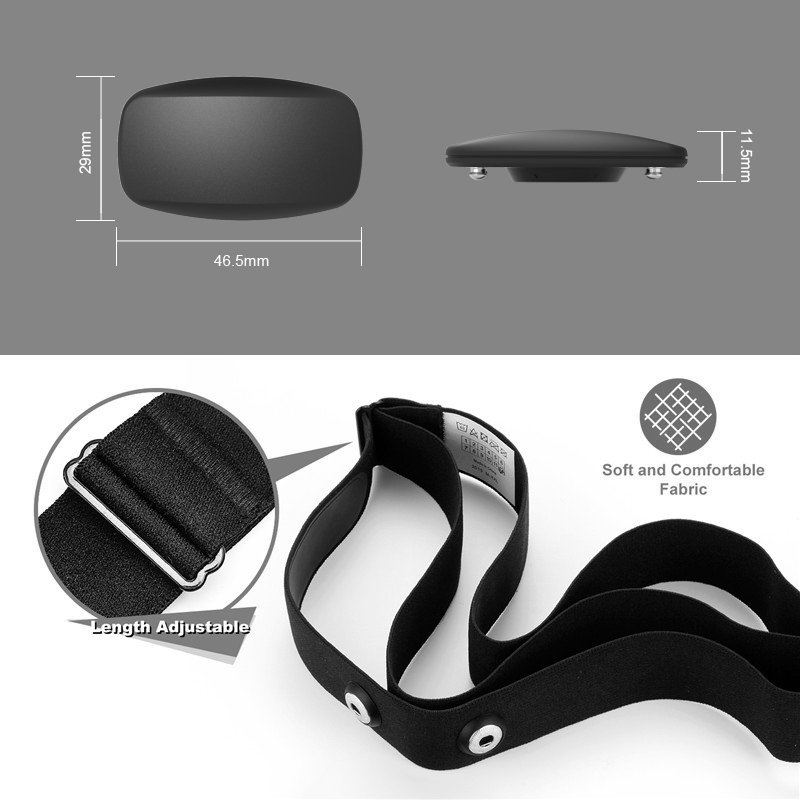BLE5.0 ANT+ Heart Rate Monitor - đánh giá và giá Heart Rate Monitor Chest Strap Ant+