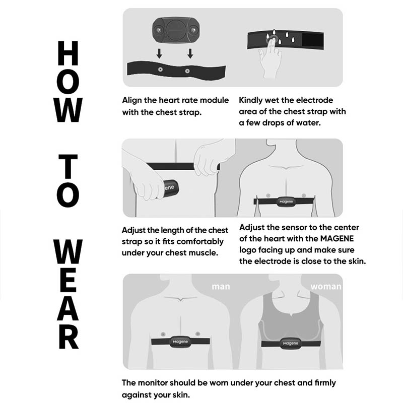 Magene H303 Cảm Biến Nhịp Tim  - đánh giá và giá Heart Rate Monitor Chest Strap Ant+