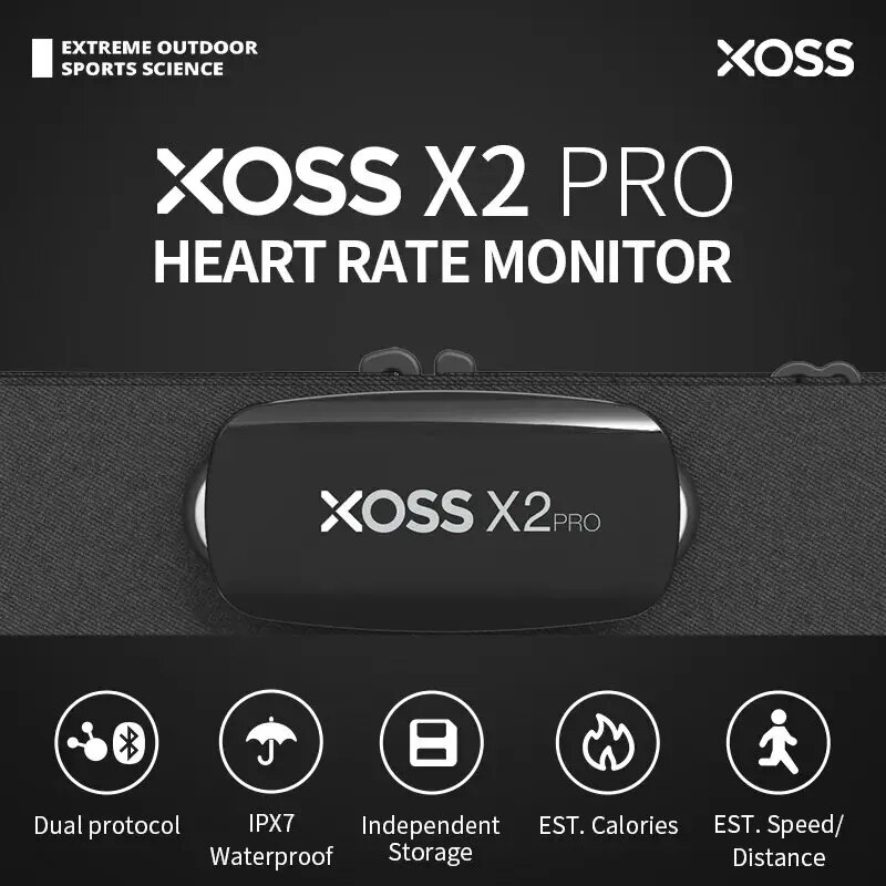 XOSS X2 Pro Chest Strap Heart  - đánh giá và giá Heart Rate Monitor Chest Strap Ant+