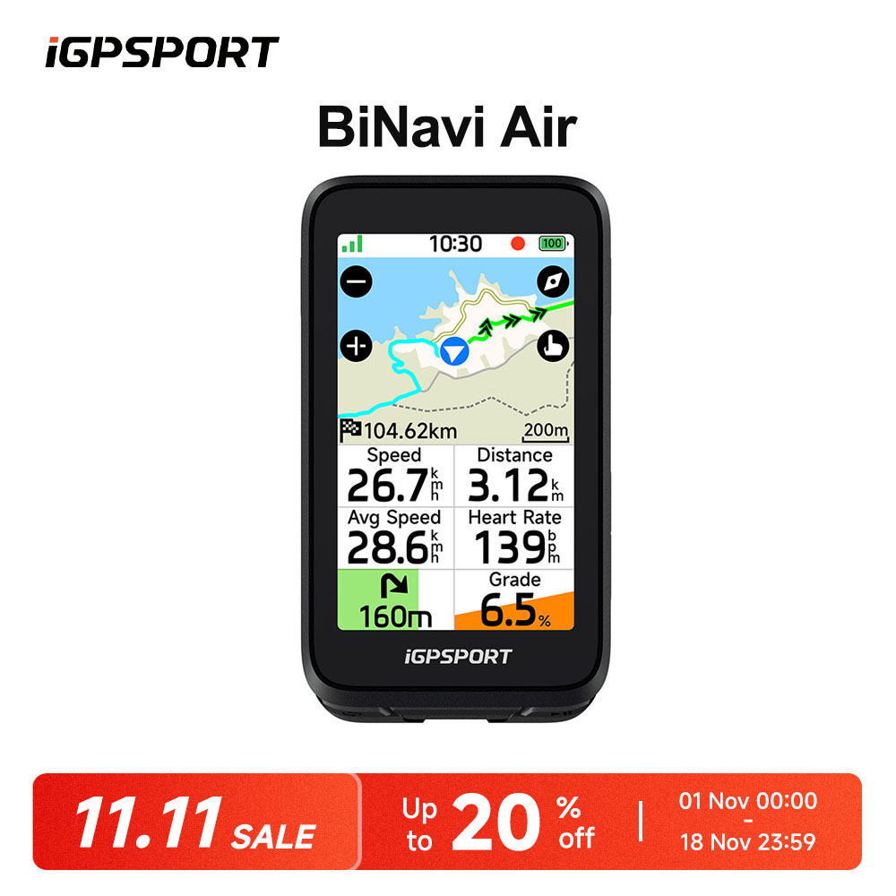 iGPSPORT BiNavi Air Touch-scre - đánh giá và giá Bike Computer Gps Navigation Map