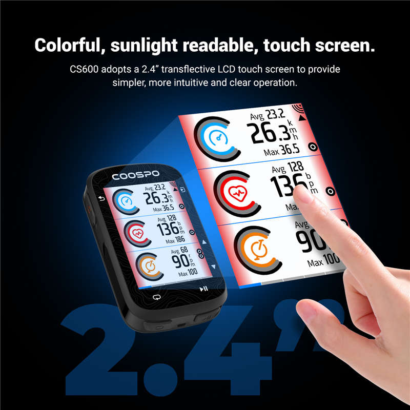 NEW COOSPO CS600 Touch-screen  - đánh giá và giá Bike Computer Gps Navigation Map