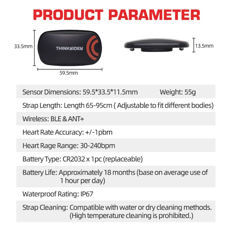 ThinkRider Heart Rate Monitor  - đánh giá và giá Heart Rate Monitor Chest Strap Ant+