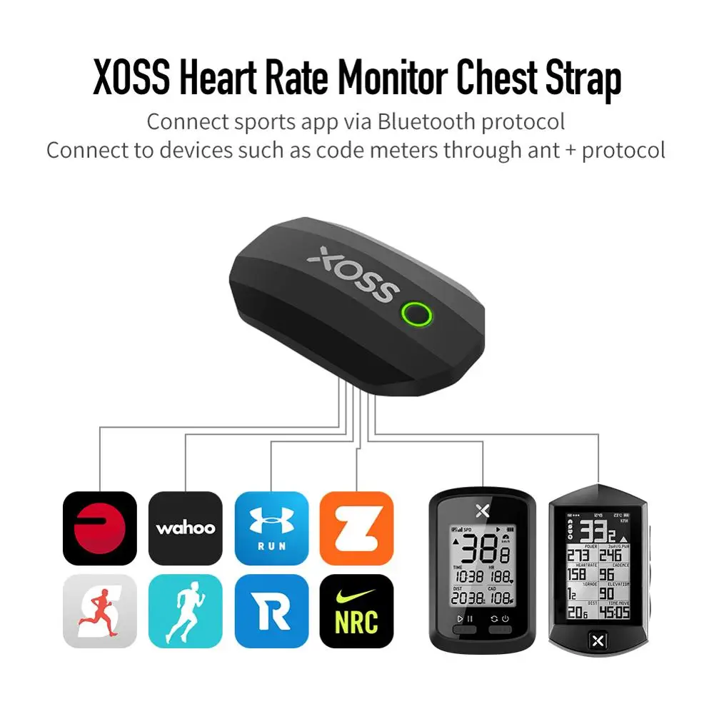 XOSS X2 Bicycle Heart Rate Che - đánh giá và giá Heart Rate Monitor Chest Strap Ant+